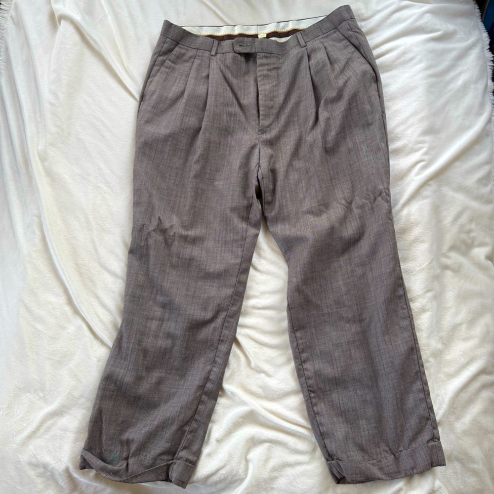 Giorgio dress pants heathered gray 38” waist X 30” length cuffed leg opening
